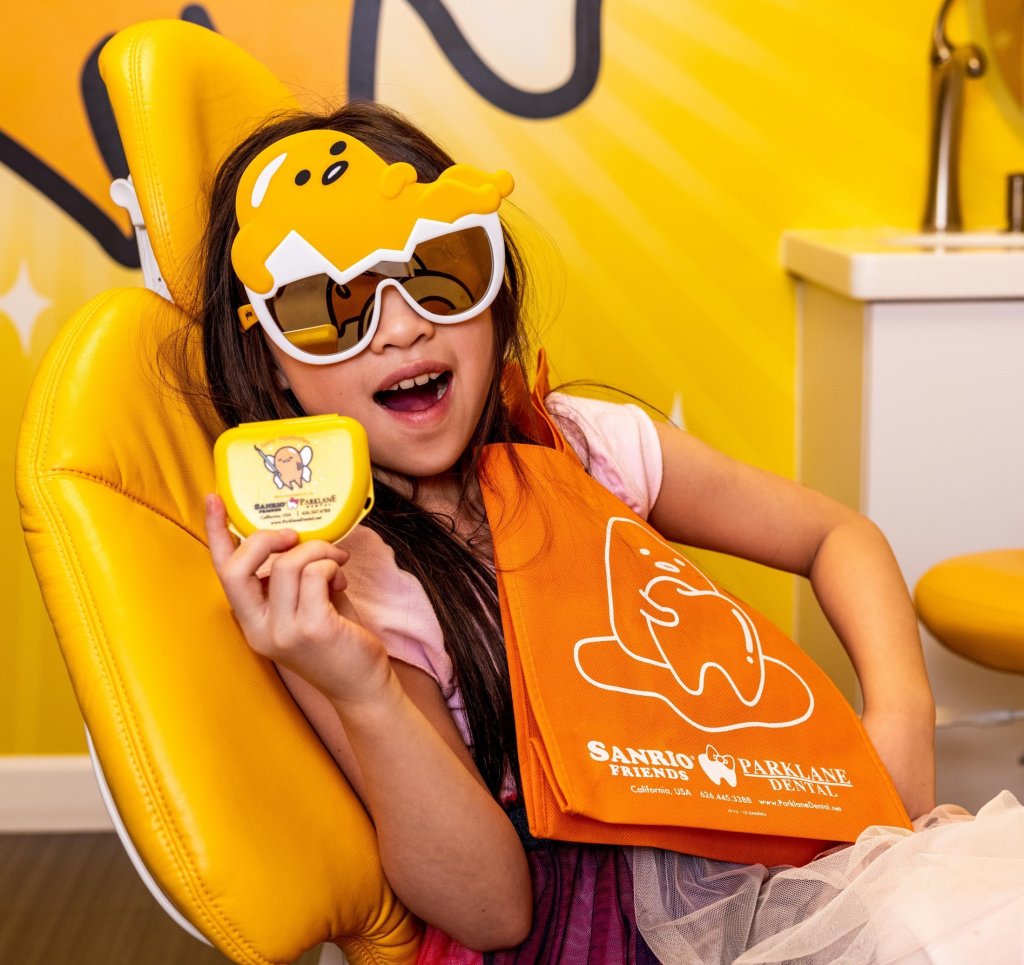 Gudetama-themed dental area for kids