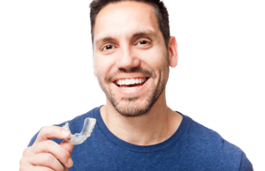 Man with mouthguard