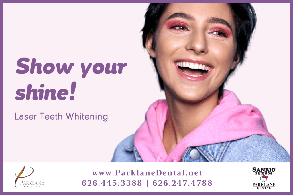 Adult Dental Patient satisfied with laser teeth whitening from cosmetic dentistry for smile makeover for patient special