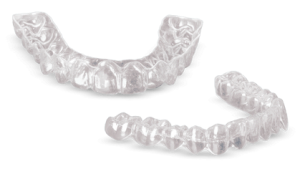 Photo of Essix Retainers to retain position of teeth after orthodontic treatment with orthodontist in Arcadia